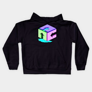 A Pastel Cube Raining Stars Kids Hoodie